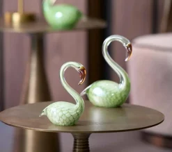 Light en Living Ornament 12x7x17 cm SWAN glas groen