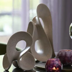 Light en Living Ornament op voet 20,5x19x39 cm ZAZINA taupe