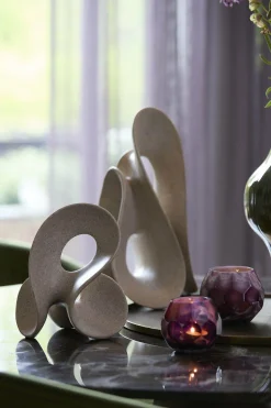 Light en Living Ornament op voet 20,5x19x39 cm ZAZINA taupe