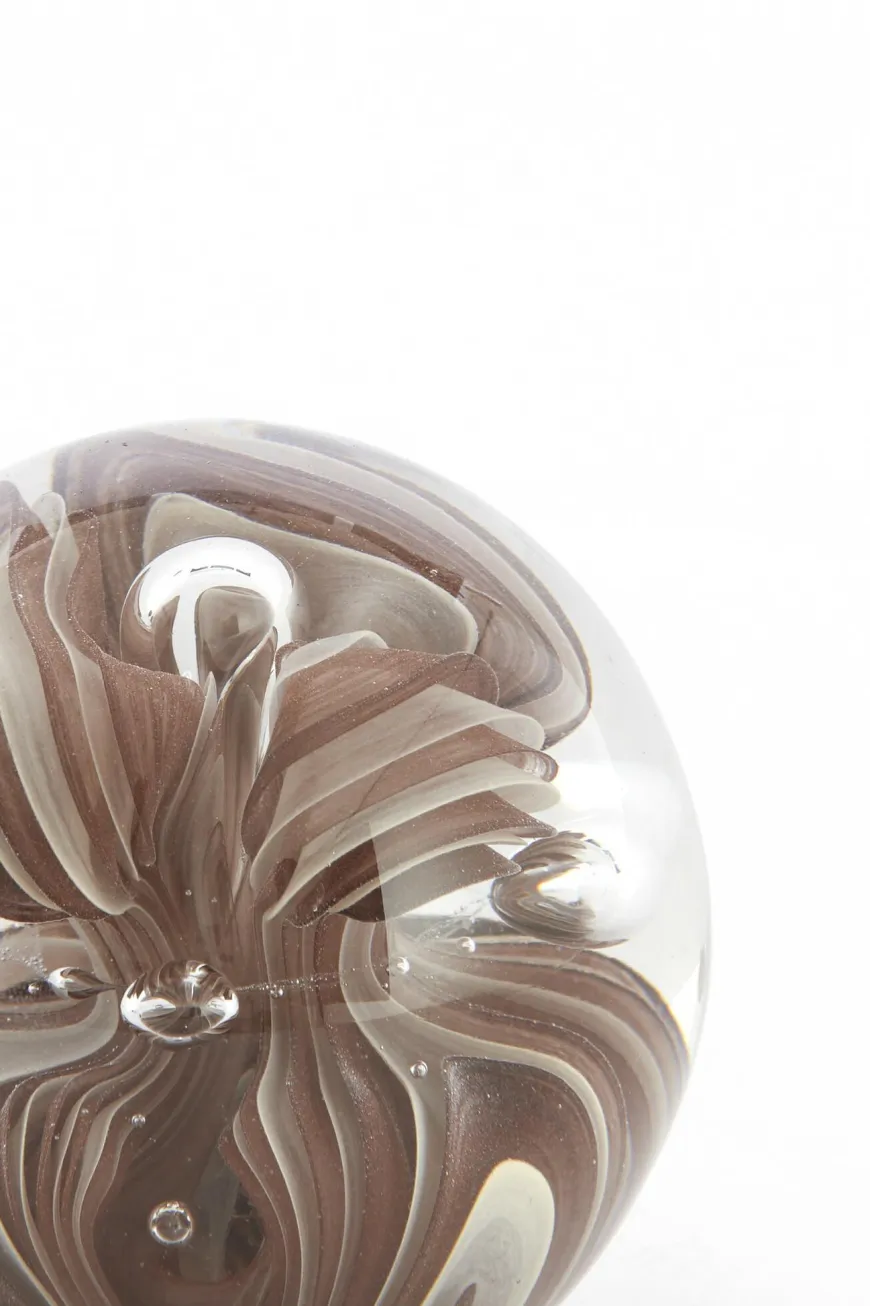 Light en Living Ornament Ø10X10 cm BREON Glas Bruin+Crème