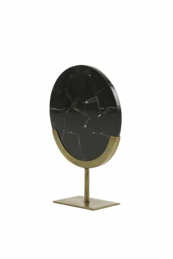 Light en Living Ornament op voet 25x10x35 cm GOUYA zwart agaat+antiek brons