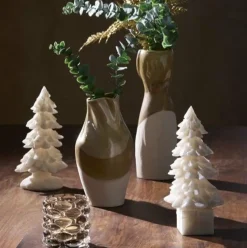 Light en Living Ornament CHRISTMAS TREE Ø13x25 cm Beige – Light & Living