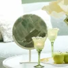 Light en Living Ornament op voet 25x10x35 cm GOUYA groen agaat+crème