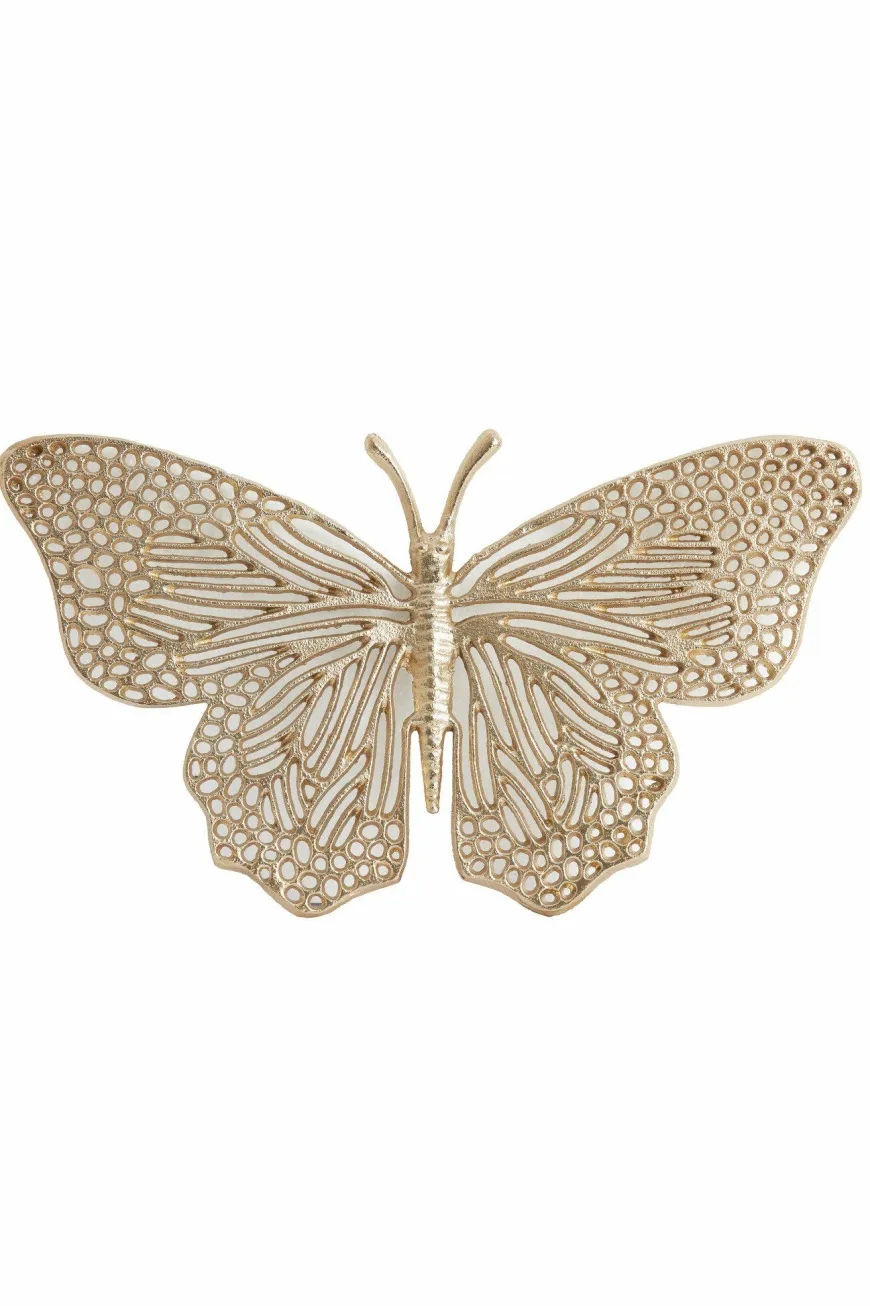 Light en Living Ornament BUTTERFLY set van 3 glanzend goud
