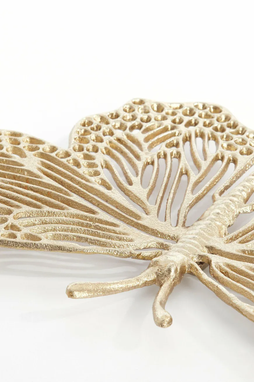 Light en Living Ornament BUTTERFLY set van 3 glanzend goud