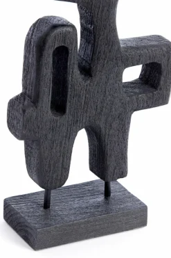 Light en Living Ornament op voet 20x9,5x38,5 cm SALA hout mat zwart