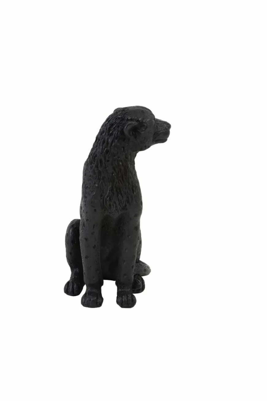 Light en Living Ornament CHEETAH velvet Bruin of zwart in 3 maten