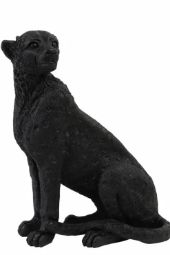 Light en Living Ornament CHEETAH velvet Bruin of zwart in 3 maten