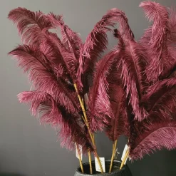 Light en Living Ornament 5 veren 129 cm FEATHER donker rood-paars