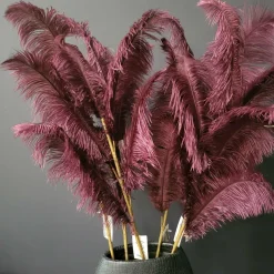 Light en Living Ornament 5 veren 129 cm FEATHER donker rood-paars