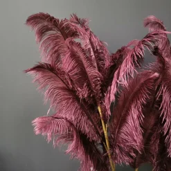 Light en Living Ornament 5 veren 129 cm FEATHER donker rood-paars