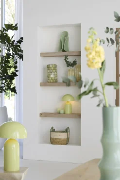 Light en Living Ornament op voet 20,5x19x39 cm ZAZINA groen