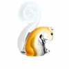 Light en Living Ornament 9,5x4,5x13 cm Eekhoorn glas zwart+creme