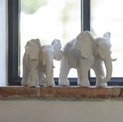 Light en Living Ornament 24x17x20,5 cm ELEPHANT crème