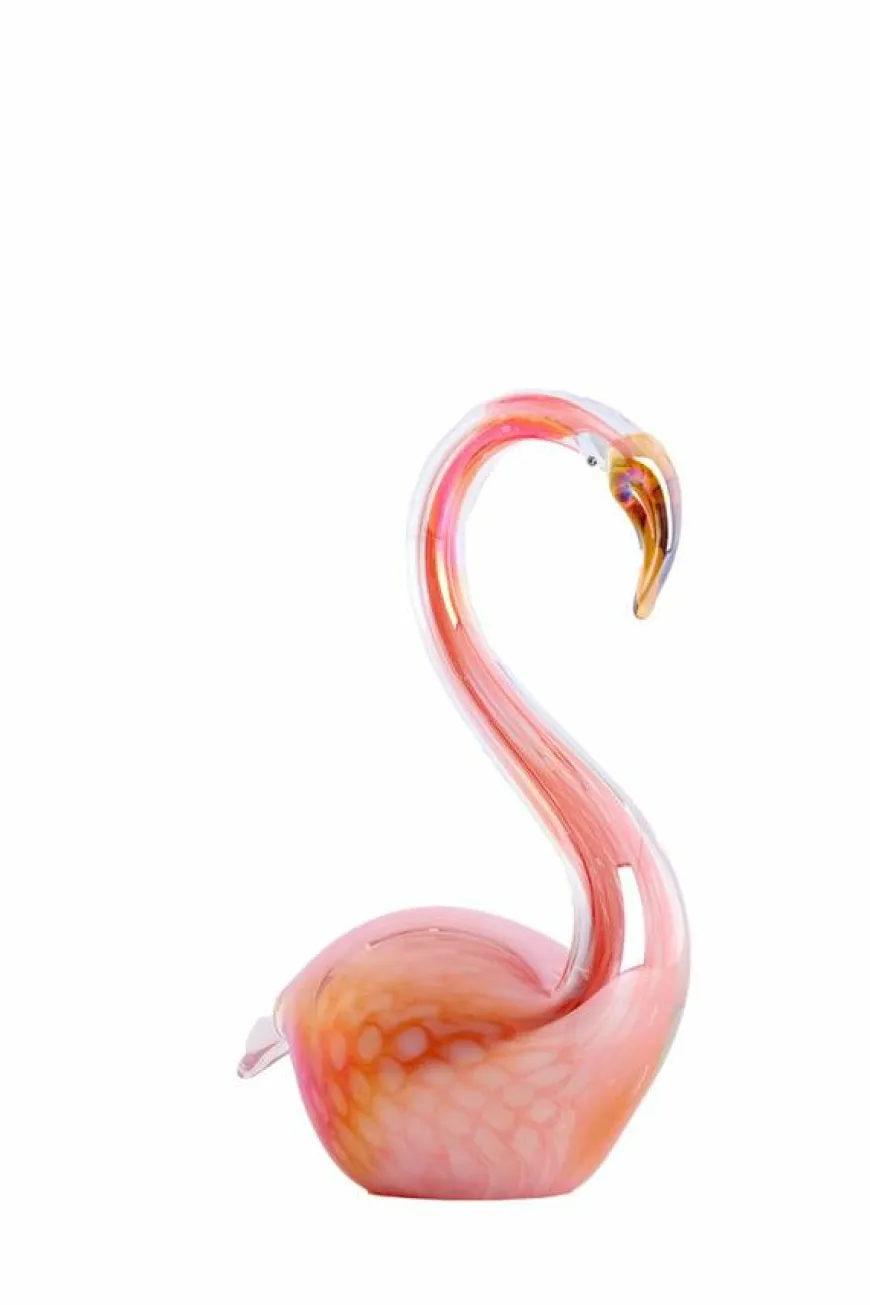 Light en Living Ornament 13x8x20 cm SWAN glas oranje