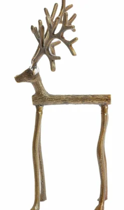 Light en Living Ornament 17x20.5x36 cm REINDEER goud / brons