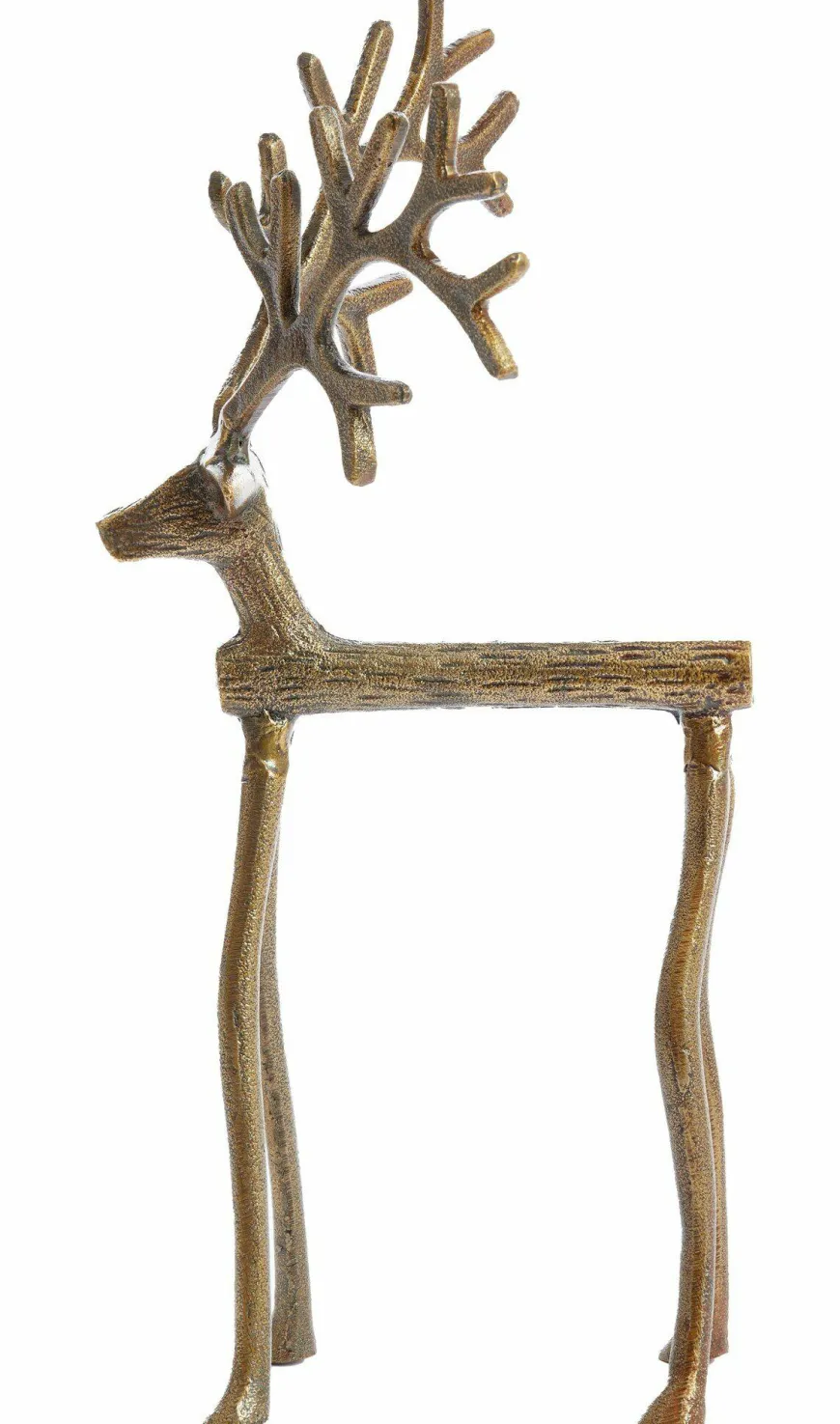 Light en Living Ornament 17x20.5x36 cm REINDEER goud / brons