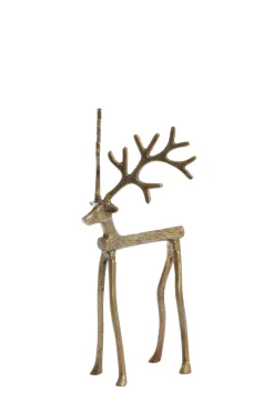 Light en Living Ornament 17x20.5x36 cm REINDEER goud / brons