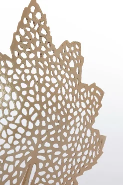 Light en Living Ornament op voet 22x8x30 cm LEAF goud+marmer wit