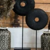 Light en Living Ornament op voet OLUMI hout zwart - 2 maten leverbaar