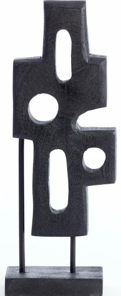 Light en Living Ornament op voet 19x9,5x45 cm SALIO hout mat zwart