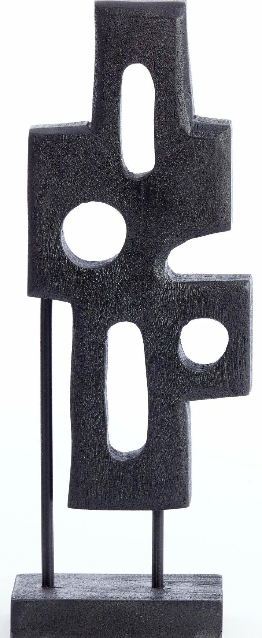 Light en Living Ornament op voet 19x9,5x45 cm SALIO hout mat zwart