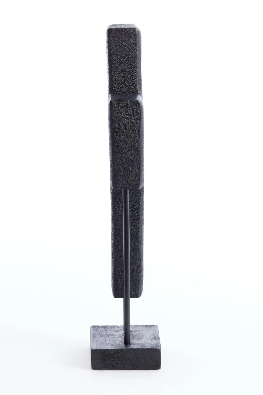 Light en Living Ornament op voet 19x9,5x45 cm SALIO hout mat zwart