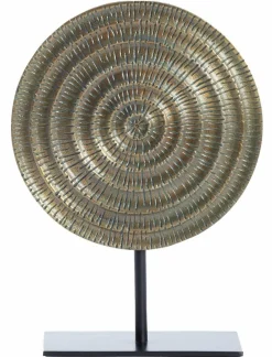 Light en Living Ornament op voet 35x10x50 cm PILAR antiek brons+zwart