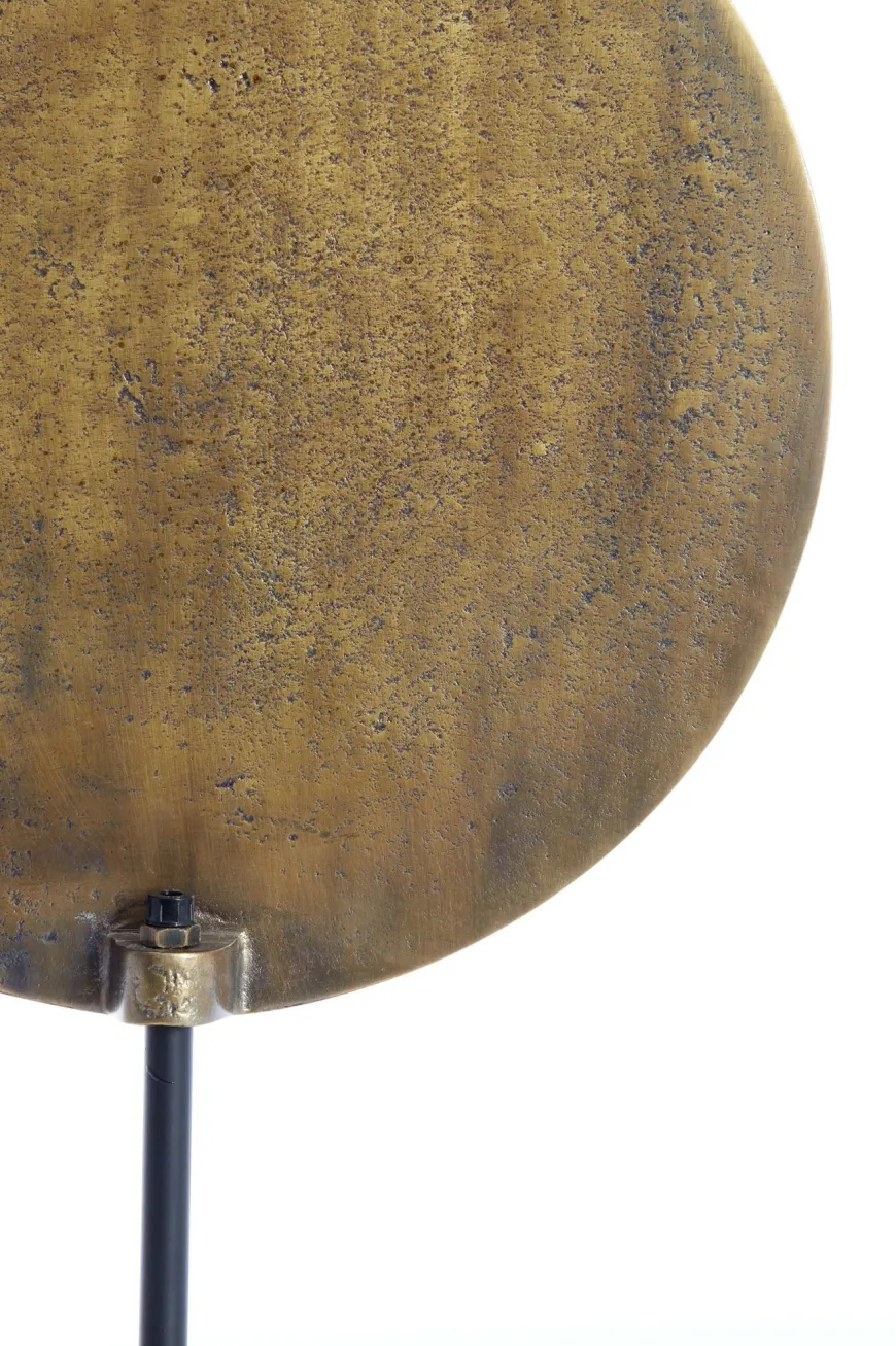 Light en Living Ornament op voet 35x10x50 cm PILAR antiek brons+zwart