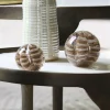 Light en Living Ornament Ø8X8 cm SAEL Glas Bruin+Creme+Glitter