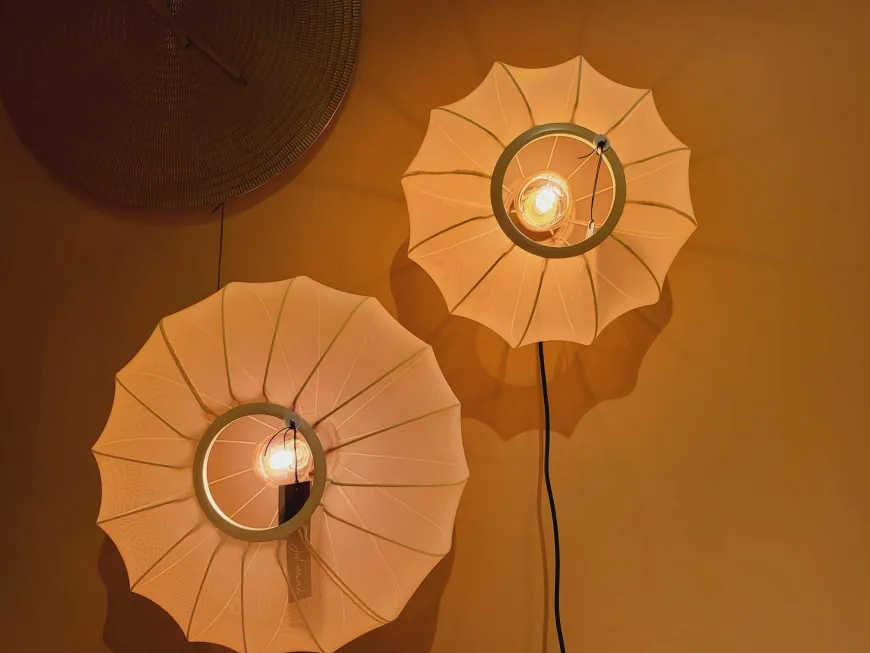 Light en Living Plafonnière Ø40x21 cm PLUMALIA zand