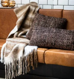 Light en Living Plaid 150x125 cm APISI bruin wit