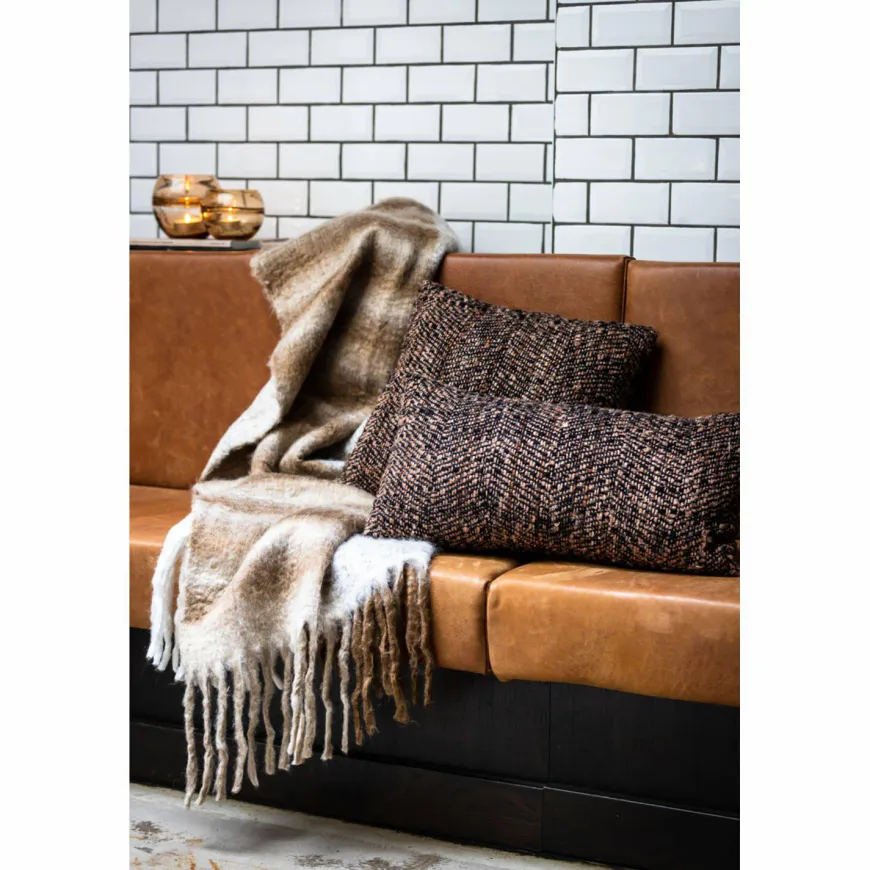 Light en Living Plaid 150x125 cm APISI bruin wit