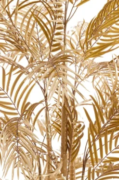 Light en Living Plant in pot PALM metallic licht goud 198 cm hoog