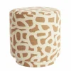 Light en Living Poef Ø40x44 cm DAVONTE terra+crème