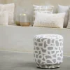 Light en Living Poef Ø40x44 cm DAVONTE taupe+beige