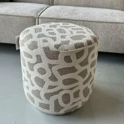Light en Living Poef Ø40x44 cm DAVONTE taupe+beige