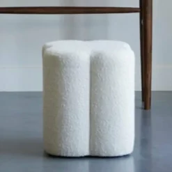 Light en Living Poef 38x38x45 cm NALANI bouclé crème
