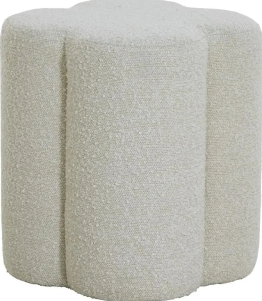 Light en Living Poef 38x38x45 cm NALANI bouclé crème
