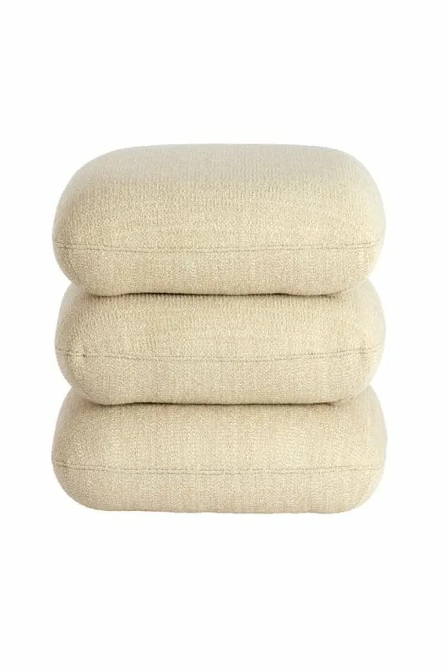 Light en Living Poef 44,5x44,5x44,5 cm LAURIE - crème