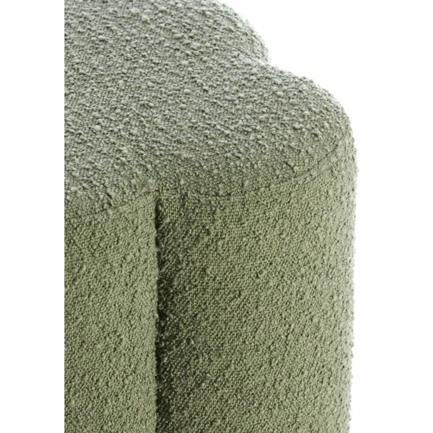 Light en Living Poef 38x38x45 cm NALANI bouclé donker groen