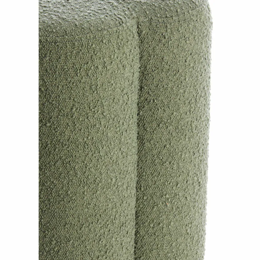 Light en Living Poef 38x38x45 cm NALANI bouclé donker groen
