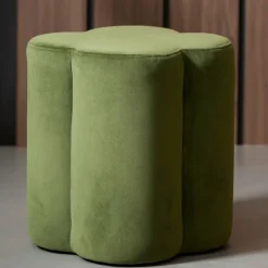 Light en Living Poef 38x38x45 cm NALANI olijf groen