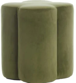 Light en Living Poef 38x38x45 cm NALANI olijf groen