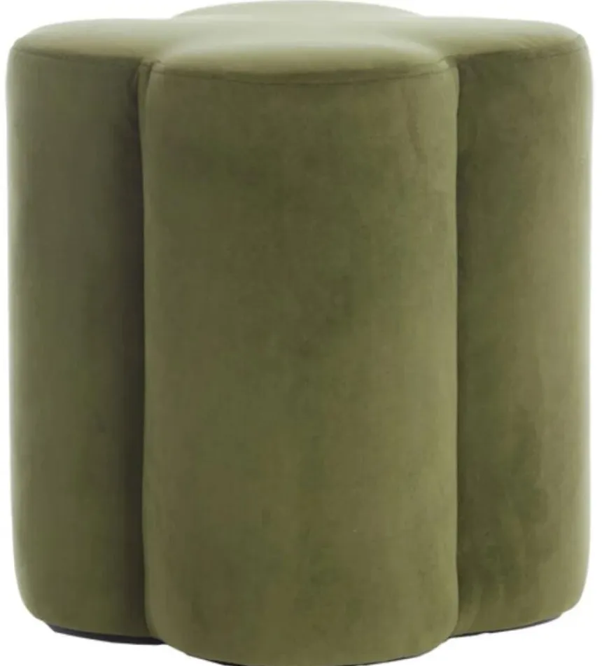 Light en Living Poef 38x38x45 cm NALANI olijf groen