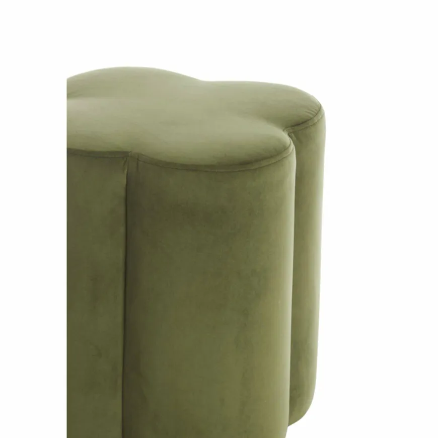 Light en Living Poef 38x38x45 cm NALANI olijf groen