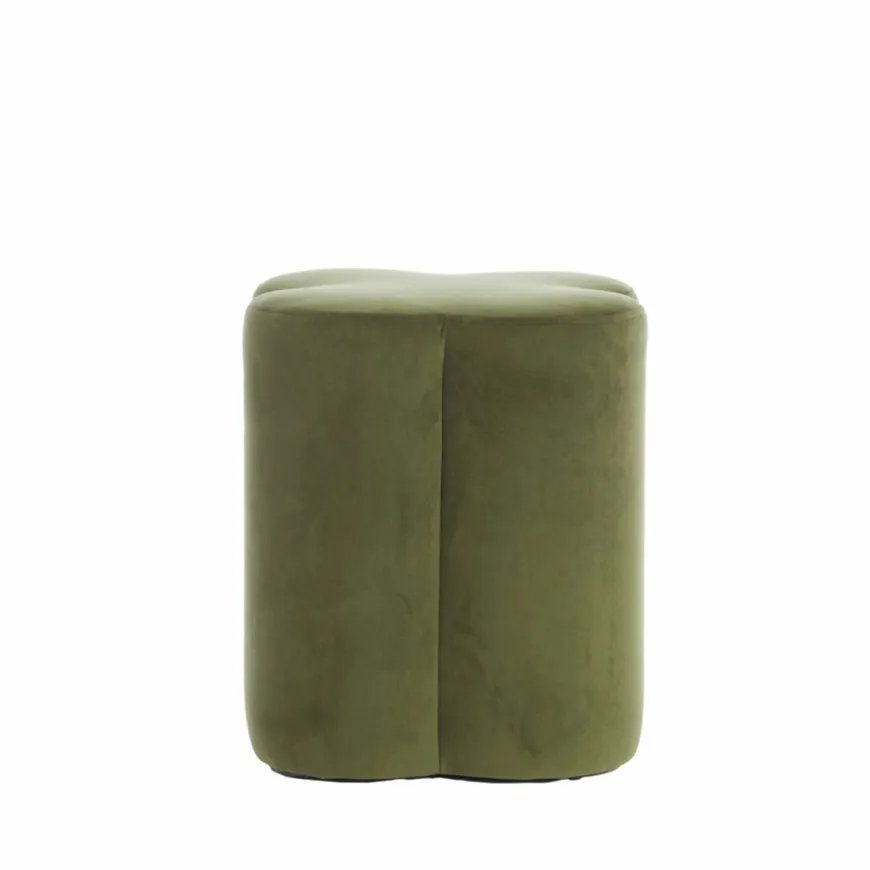 Light en Living Poef 38x38x45 cm NALANI olijf groen