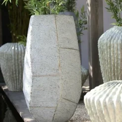 Light en Living Pot deco 50x47x88 cm AGELO blauw grijs
