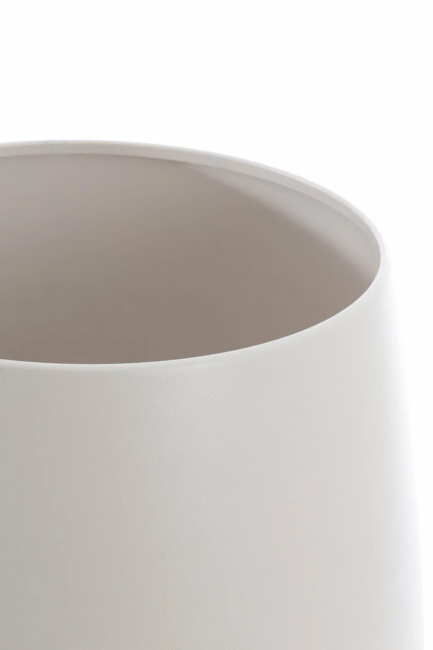 Light en Living Pot deco op voet Ø44x53 cm KARUNA hout+mat crème