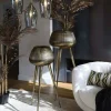 Light en Living Pot op voet deco Ø44x124 cm MARIELLE goud